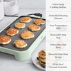 image:imageMartha Stewart 12 x 22 Electric Griddle XL Ceramic NonstickFlat Top Cooking Surface Adjustable Temperature Dial Drip Tray Dishwasher Safe 1500W Fast Even Heating Pancakes amp Eggs Linen CreamHoneydew Green